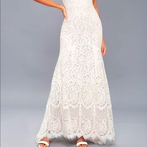 lulus flynn white lace maxi dress